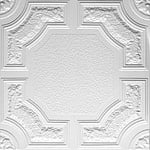 White Styrofoam Ceiling Tile Caracas (Case of 40 Tiles) - same as Evergreen and R28