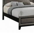 thumbnail image 3 of Transitional Queen Bed with Plank Panel Headboard and Low Footboard Gray - Saltoro Sherpi, 3 of 5