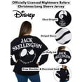 thumbnail image 4 of Disney Women's Jack Skellington Sweatshirt Long Sleeve Hockey Style Jersey, 4 of 8