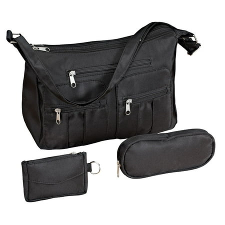 - Microfiber 3-Piece Handbag Set