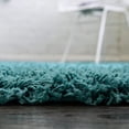thumbnail image 3 of Unique Loom Solo Solid Shag Collection Area Modern Plush Rug Lush & Soft, 5 ft 0 x 8 ft 0, Aqua Blue, 3 of 5