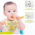thumbnail image 4 of SKYSONIC Cute Yellow Duck Hearts Baby Muslin Washcloths Face Towel, Cartoon Burp Cloths Cotton Wipes 5 PCS Infant Wash Cloth for Newborn Boys Girls 12"x12", 4 of 7