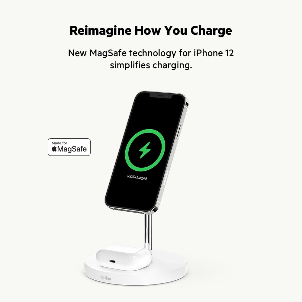 Belkin MagSafe 2 in Wireless Charging Stand   White   Walmart