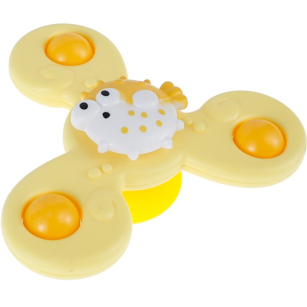 Strong Suction Cup Spinning Top Toy for Toddlers Cartoon Ocean Series