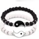 thumbnail image 1 of 2 pulseras ajustables de amistad, relación, novio, novia y mejor amigo a juego con el símbolo Yin Yang para el día de San Valentín, 1 of 5