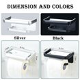 thumbnail image 5 of Bathroom Space Aluminum Toilet Paper Roll w/ Storage Shelf for Phone or Cosmetic, 5 of 14