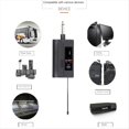 thumbnail image 1 of de Micrófono Lavalier Dual Inalámbrico UHF, Alcance de 30 M para Cámara DSLR, Teléfono, Grabación de Entrevistas, Micrófono de Solapa, 1 of 5