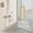 Gold, variant on Modern Shower Door Hardware Kit with Handle Hinges Glass Clamps for Bathroom Black