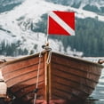 thumbnail image 3 of FOMIYES Dive Flags for Boat Red Reinforced Pole 1Set for Boating Safety and Recreation, 3 of 8