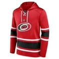 thumbnail image 2 of Men's Fanatics Sebastian Aho Red Carolina Hurricanes Name & Number Lace-Up Pullover Hoodie, 2 of 3