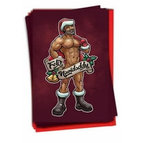 Pack of 12 Merry Christmas Cards Funny (1 Design, 12 Cards) - Feliz Navidaddy C9496XSG-B12x1