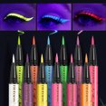 thumbnail image 1 of 12Colors Liquid Eyeliner Neon Colored Halloween Liner Eyeliner Pen Waterproof UV Blacklight Fluorescent Face Body Paint Makeup, 1 of 1