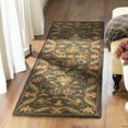 thumbnail image 3 of SAFAVIEH Antiquity Carmella Oriental Wool Runner Rug, Green/Gold, 2'3" x 8', 3 of 11