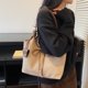 thumbnail image 3 of Bolsos Mano Bolso Hombro Cuero PU Lazo para Mujer Compras Viajes (Caqui), 3 of 9
