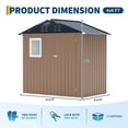 thumbnail image 3 of AKDSteel 6x4 Ft Metal Storage Shed With Window, Lockable Door, And Air Vent For Secure Outdoor Storage In Your Patio, Yard, Or Garden, 3 of 8