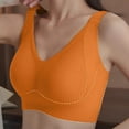 thumbnail image 5 of Fiaer Wireless Minimizer Bras for Women Plus Size Full Coverage Wider Adjustable Straps Support Comfort Bra Orange S, 5 of 6