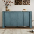 thumbnail image 2 of 4 Doors Buffet Cabinet with Storage, 59" Large Kitchen Sideboard Cabinet with Adjustable Shelf, Coffee Bar Cabinet with Distressed Finish for Living Room, Navy, 2 of 8