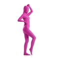 thumbnail image 5 of Chicos rosados, disfraces de Zentai personalizados de Joji rosado, traje de gato, disfraces de Halloween, mono para adultos, cremallera en la entrepierna, ojos abiertos, boca abierta, 5 of 5