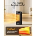 thumbnail image 3 of Calentador Space Heater Spacekey Electric con termostato de 1500 W (negro), 3 of 8