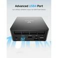 thumbnail image 3 of MINISFORUM UM690L Slim Mini PC AMD Ryzen 9 6900HX 32GB RAM+1TB SSD, HDMI/DP/USB4 Outputs, 2.5G LAN, 3 of 6
