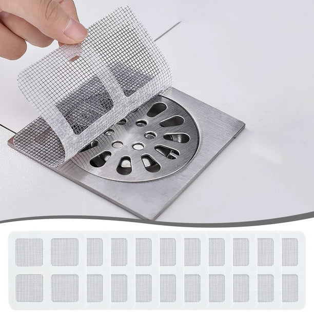 Pegatinas desechables para filtro de desagüe de suelo ZJT250132529 | Malla atrapapelos adhesiva impermeable, antiobstrucción, antimosquitos e insectos | Protector de desagüe para lavabo de baño, paq