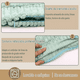 thumbnail image 4 of ZYNERY Juego de 4 Fundas de Almohada,Funda de Cojín Decorativas de Pana Suave y Cuadrado 45 x 45 cm,Cómodo y Lavable a Máquina,para Sofá,Cama,Automóvil, Exterior,Decoración de Navidad(Serie verde), 4 of 7