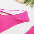 thumbnail image 6 of Women's Two Piece Swimsuit Solid Color Sexy One Shoulder Bikini Bathing Suits for Senior Women plus Size Sunflower Bathing Suits for Women Swimsuits for Women with Shorts Underwire Sunflower Swimsuits, 6 of 6