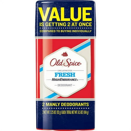 Old Spice High Endurance Fresh 3.25 Oz. Long Lasting Deodorant Stick, 2 Pack