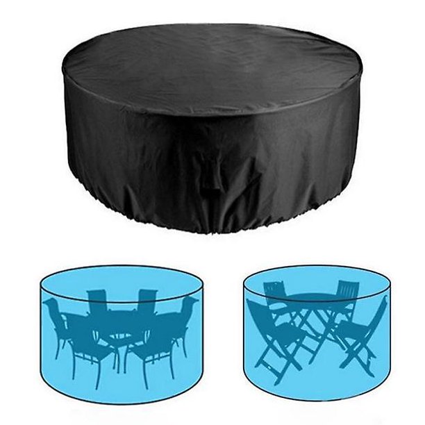 Nueva cubierta redonda para muebles de patio, cubierta para mesa y silla de exterior 100% impermeable, cubierta para muebles de exterior, cubierta anti-cierre, anti-ultravioleta esquí esquí Gafas de esquí