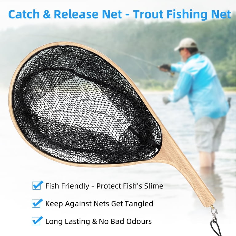 curved handle fly fishing nets NIRVANA Large Wooden Net 0.66 lbs Additional Information Riversong Curved-Handle Net  LumberJac