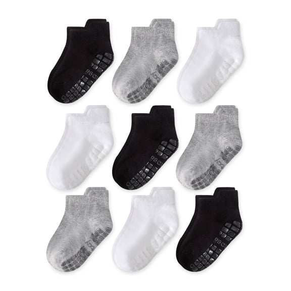 Baby Non Slip Ankle Socks with Grippers for 0 Months-7 Years Old Walking Socks