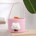 thumbnail image 3 of AAOMASSR Effortless Organization: Hand-Carrying Cotton Rope Woven Basket for Sundries Storage and Versatile Organizers,Pink, 3 of 5