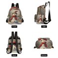 thumbnail image 2 of JIALIOU Mini Backpack Purse for Women Quilted Casual Daypack Small Travel Shoulder Bag, Snowman with Christmas Hat, 2 of 7