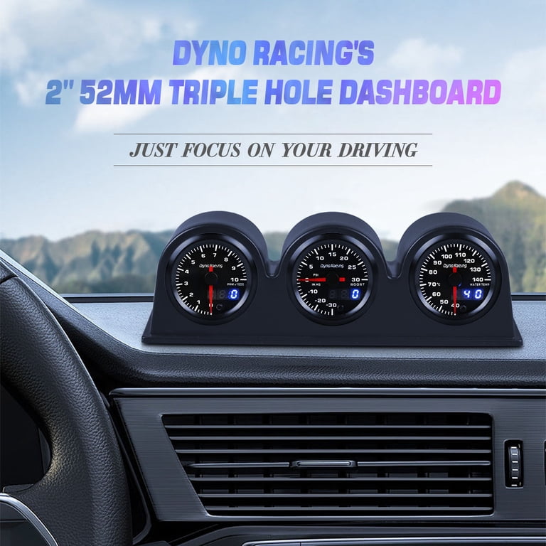 52mm Dual Gauge Mounting Pod – Heavy Duty Metal Dash Holder By JONJEA