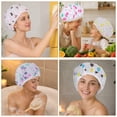 thumbnail image 5 of Abaima 5-Pack Women's Reusable EVA Shower Caps, Waterproof Elastic Bath Hair Caps, Cute Prints, 5 of 7
