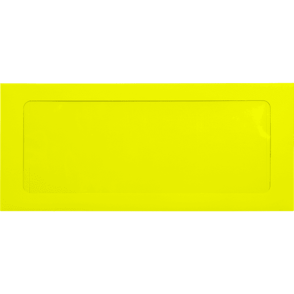 LUXPaper #10 Full Face Envelopes w/Peel & Press Sealing, 4 1/8 x 9 1/2, Citrus Yellow, 500/Pack