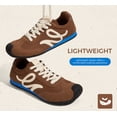 thumbnail image 6 of LUCKY STEP Womens Retro Thin Sole Sneakers Lightweight Wide Toe Box Casual Shoes,Dark Brown, 6 of 11