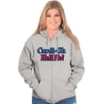 thumbnail image 4 of Oh Hell No Rapper Singer Hip-Hop Unisex Fleece Graphic Zip Up Hoodie Brisco Brands 2X, 4 of 5
