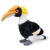 Lifelike Double-hornbill Stuffed Animal,Soft Hornbill Plush Toy, Gifts for Kids,Home Decor,Hugging Toy 12"