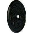 thumbnail image 3 of 42 1/8"OD x 1 7/8"P Sellek Ceiling Medallion (Fits Canopies up to 9"), Hand-Painted Jet Black, 3 of 7