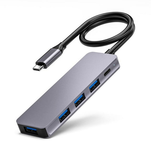4 in 1 USB Hub USB Adapter Type C to 4 USB3.0 Splitter For Mouse, Keyboard Phone Tablets Aluminum Alloy Enclosure