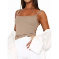 thumbnail image 2 of Sleeveless Camisole Tank Tops for Women Y2K Spaghetti Strap Lace Trim Slim Fit Basic Camisole Shirts ESVI045 L, 2 of 10