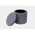 thumbnail image 2 of hometrends Round  Storage ottoman, 2 of 3