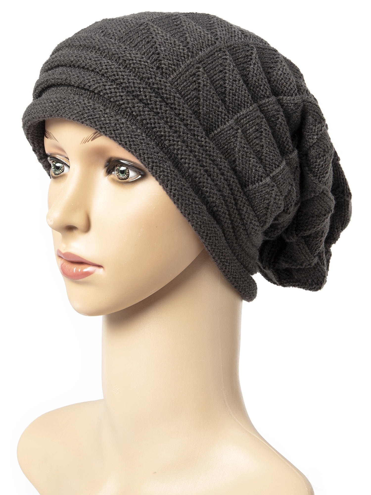 Casual Female Warm Knitted Hats Women Fashion Winter hat Chunky Bulky Knit Handmade Soft caps Hats 