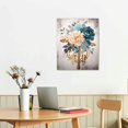 thumbnail image 2 of Shiartex Fall Decor Pink Blue Flowers Canvas Wall Art Picture 16x20in for Living Room Bedroom 16x20in, 2 of 3