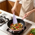 thumbnail image 5 of Multi-Function Silicone Spatula - Heat Resistant Kitchen Turner - Non-Stick Safe Cooking Utensil - Light Pink, 5 of 8