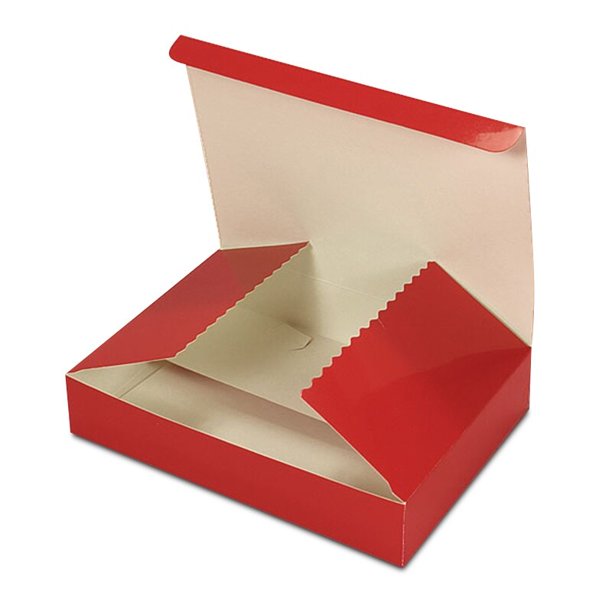 Red Candy Cardboard Boxes Quantity 100 Width 3 1/4" by Paper Mart