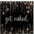 thumbnail image 5 of Black and Golden Shower Curtain Get Naked Shower Curtain for Bathroom Modern Glitter Bling Bath Curtain Decor with 12 Hooks 72x72 Inches, 5 of 5
