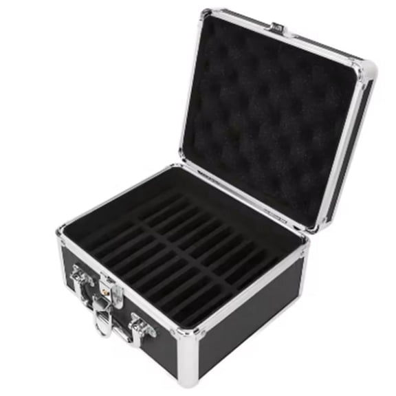 2.5inch Hard Drive Storage Box Convenient Handle 20 Bays Hard Drive Case Aluminum Alloy Security Lock Double for Home