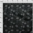 thumbnail image 2 of oneOone Cotton Poplin Twill Black Fabric Leaves & Floral Artistic Sewing Material Printed Fabric By The Yard 56 Inches Wide, 2 of 2